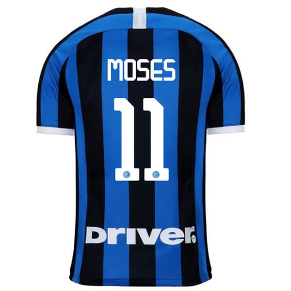 Replicas Camiseta Inter NO.11 Moses 1ª 2019/20 Azul